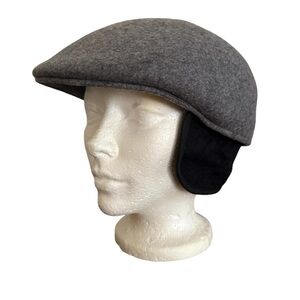 VTG Grey Scally Cap Size 6 3/4 54 CM Ivy Cap Flat Cap Driver Ear Flaps Canada